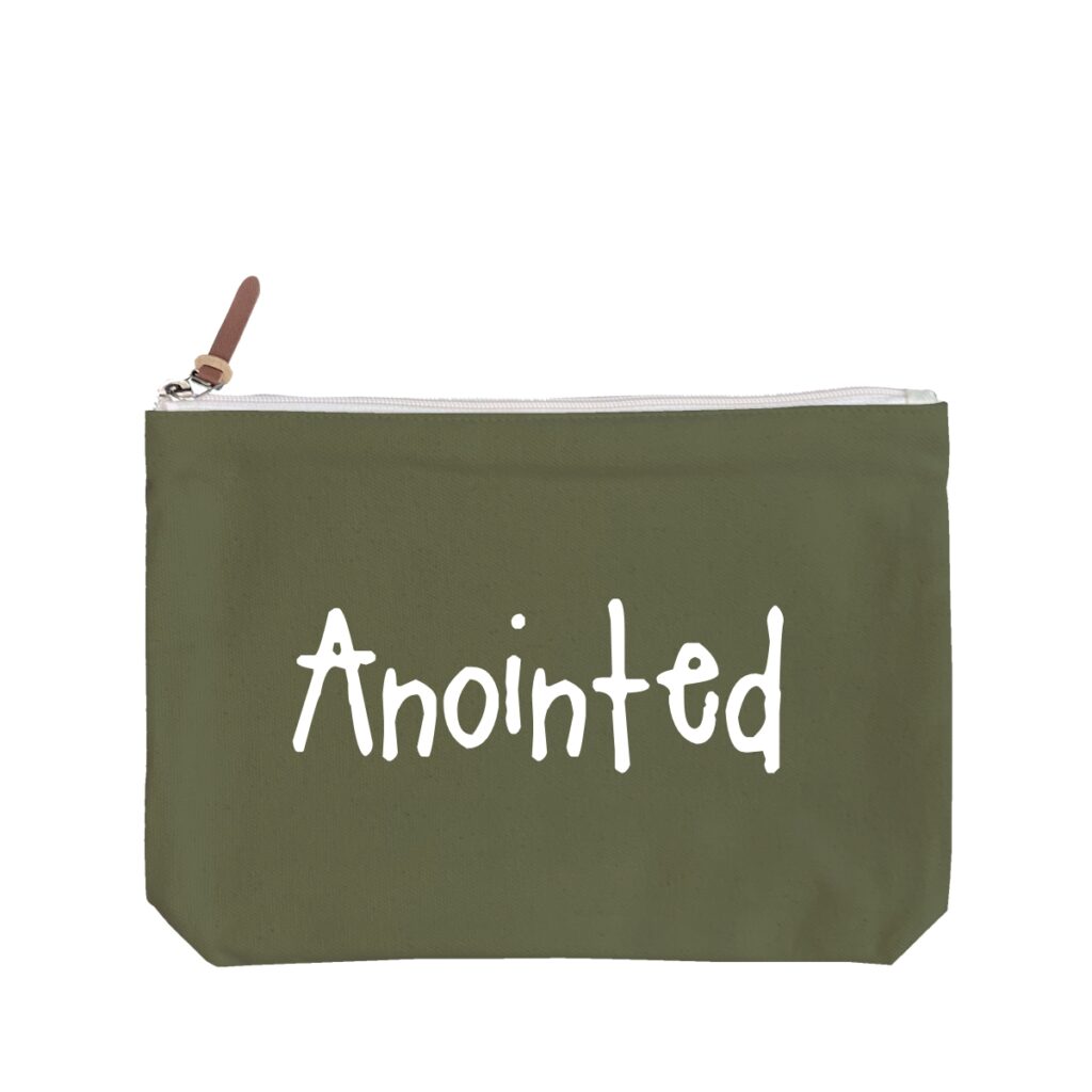 Anointed - 6 Color Peach Soft-Touch Cotton Zipper Pouch - Size M