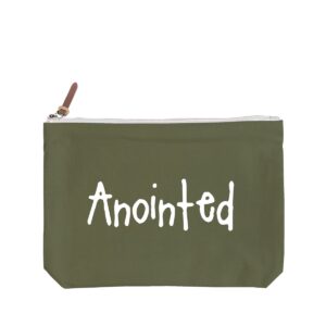 Anointed - 6 Color Peach Soft-Touch Cotton Zipper Pouch - Size M - Image 4