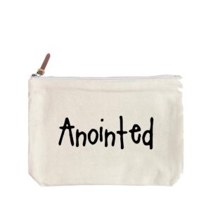 Anointed - 6 Color Peach Soft-Touch Cotton Zipper Pouch - Size M - Image 6