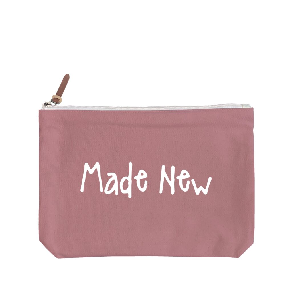 Made New - 6 Color Peach Soft-Touch Cotton Zipper Pouch - Size L