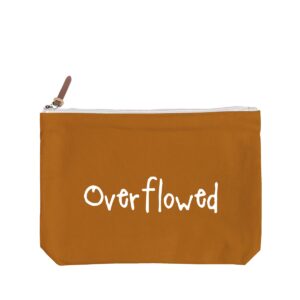 Overflowed - 6 Color Peach Soft-Touch Cotton Zipper Pouch - Size L - Image 6
