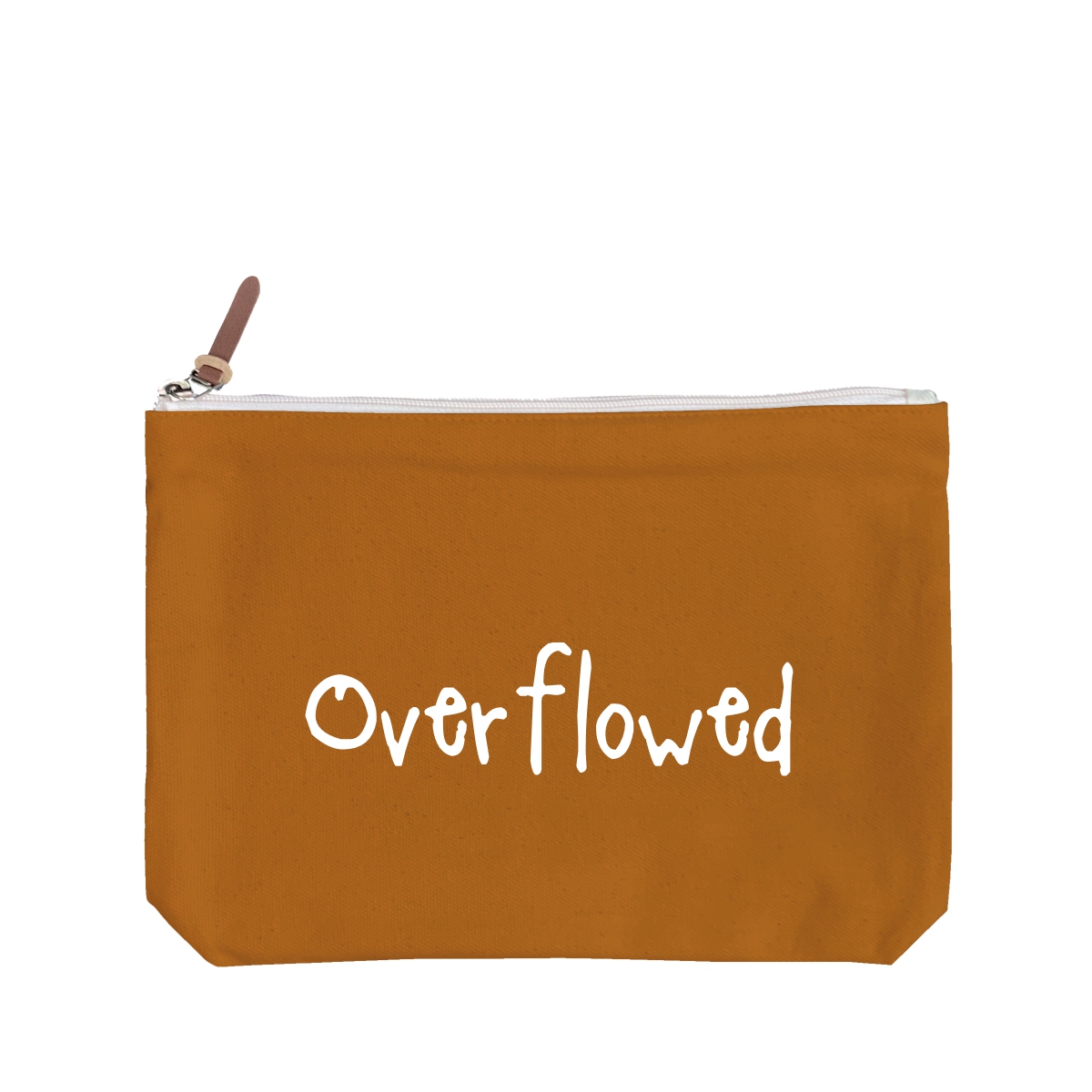 Overflowed - 6 Color Peach Soft-Touch Cotton Zipper Pouch - Size L - Image 6