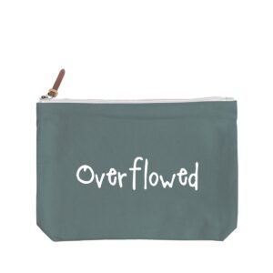 Overflowed - 6 Color Peach Soft-Touch Cotton Zipper Pouch - Size L - Image 4