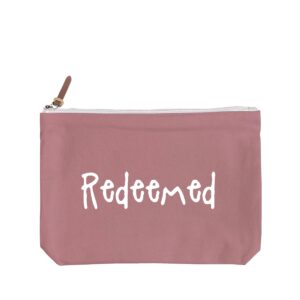 Redeemed - 6 Color Peach Soft-Touch Cotton Zipper Pouch - Size L - Image 2