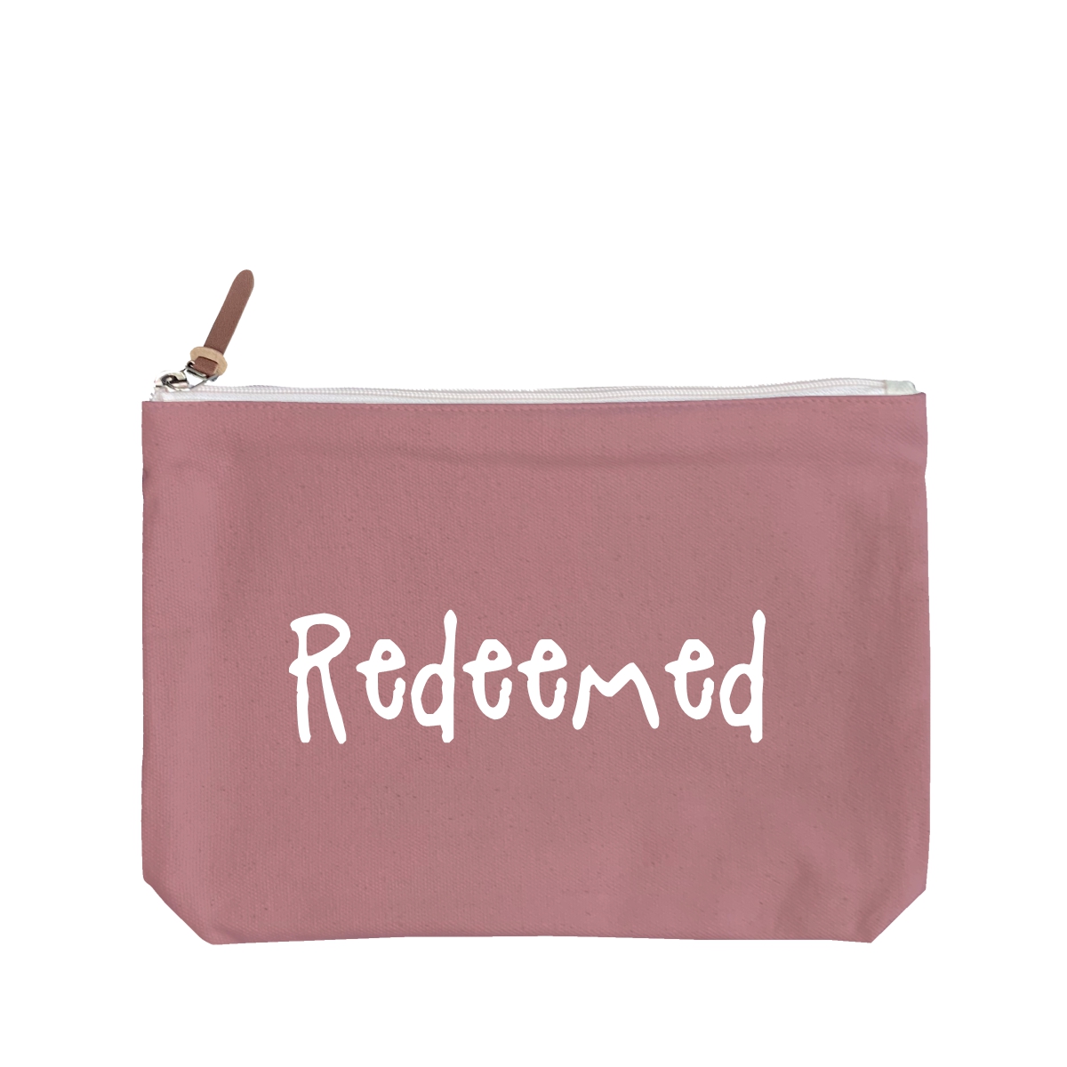 Redeemed - 6 Color Peach Soft-Touch Cotton Zipper Pouch - Size L - Image 2