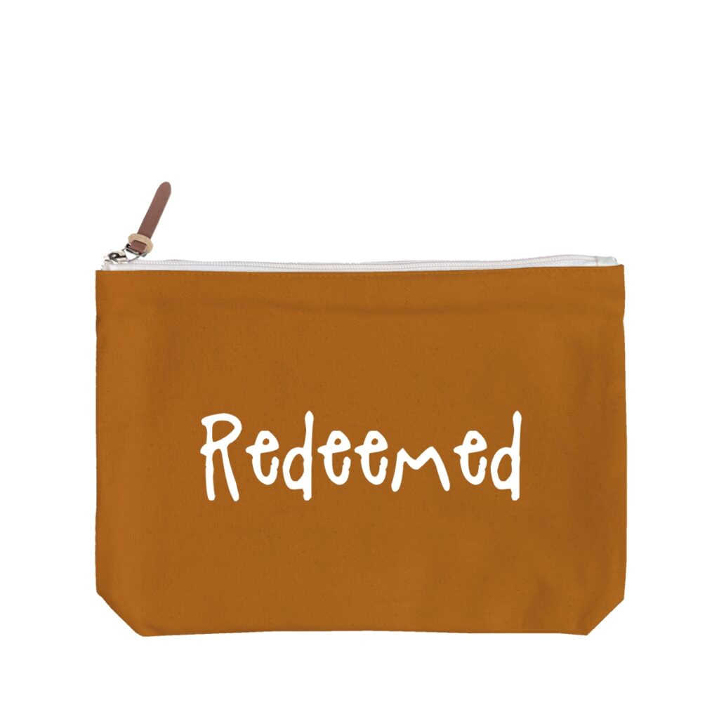 Redeemed - 6 Color Peach Soft-Touch Cotton Zipper Pouch - Size L