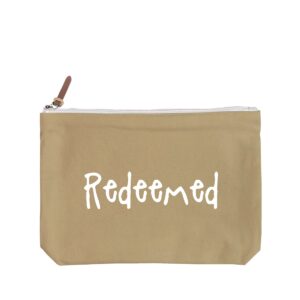 Redeemed - 6 Color Peach Soft-Touch Cotton Zipper Pouch - Size L - Image 5