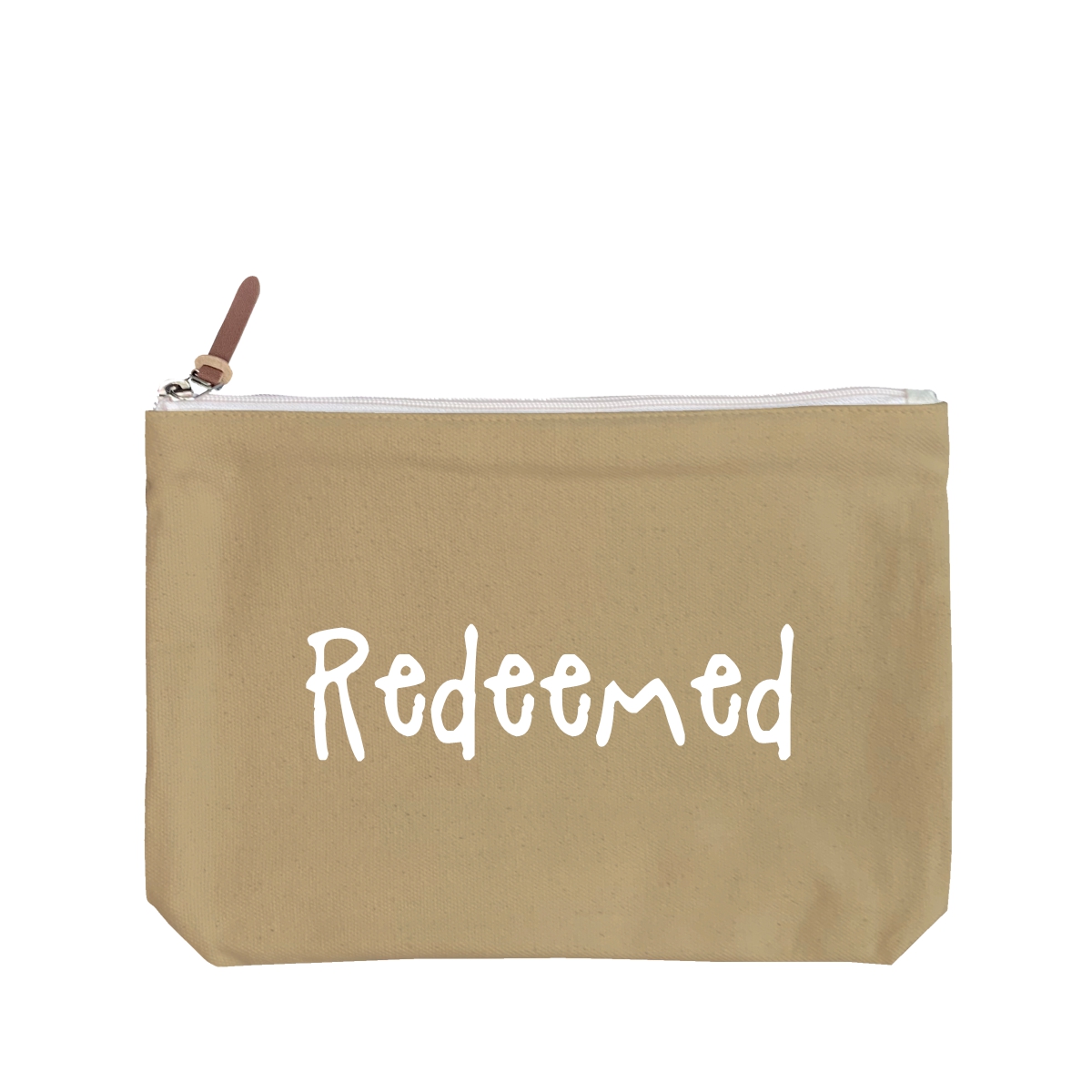 Redeemed - 6 Color Peach Soft-Touch Cotton Zipper Pouch - Size L - Image 5