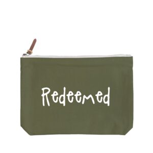Redeemed - 6 Color Peach Soft-Touch Cotton Zipper Pouch - Size L - Image 1