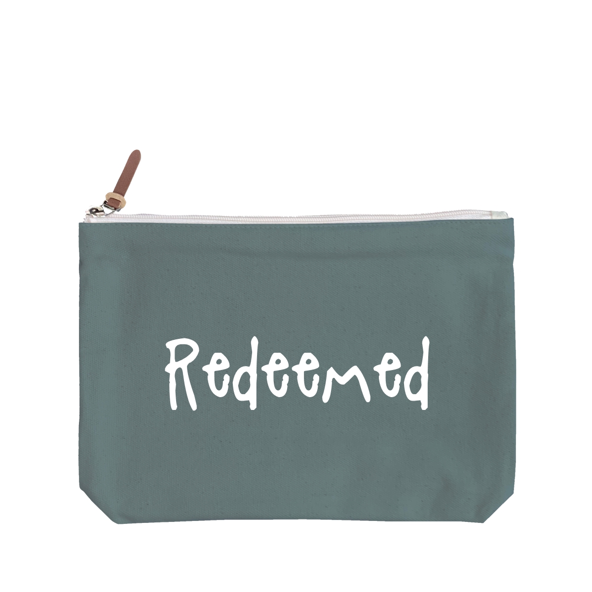 Redeemed - 6 Color Peach Soft-Touch Cotton Zipper Pouch - Size L - Image 4