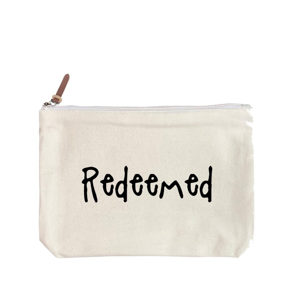 Redeemed - 6 Color Peach Soft-Touch Cotton Zipper Pouch - Size L